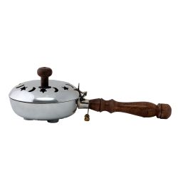 Räucherpfanne Aladin - Traditionelle Pfanne für intensive Räucherungen, gold/ silber, Evomina - silber