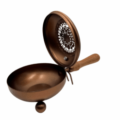 Alternative view of Räucherpfanne aus Metall mit Holzgriff – Traditionelle Räucherpfanne mit Kohle, Harze & Kräuter | Evomina