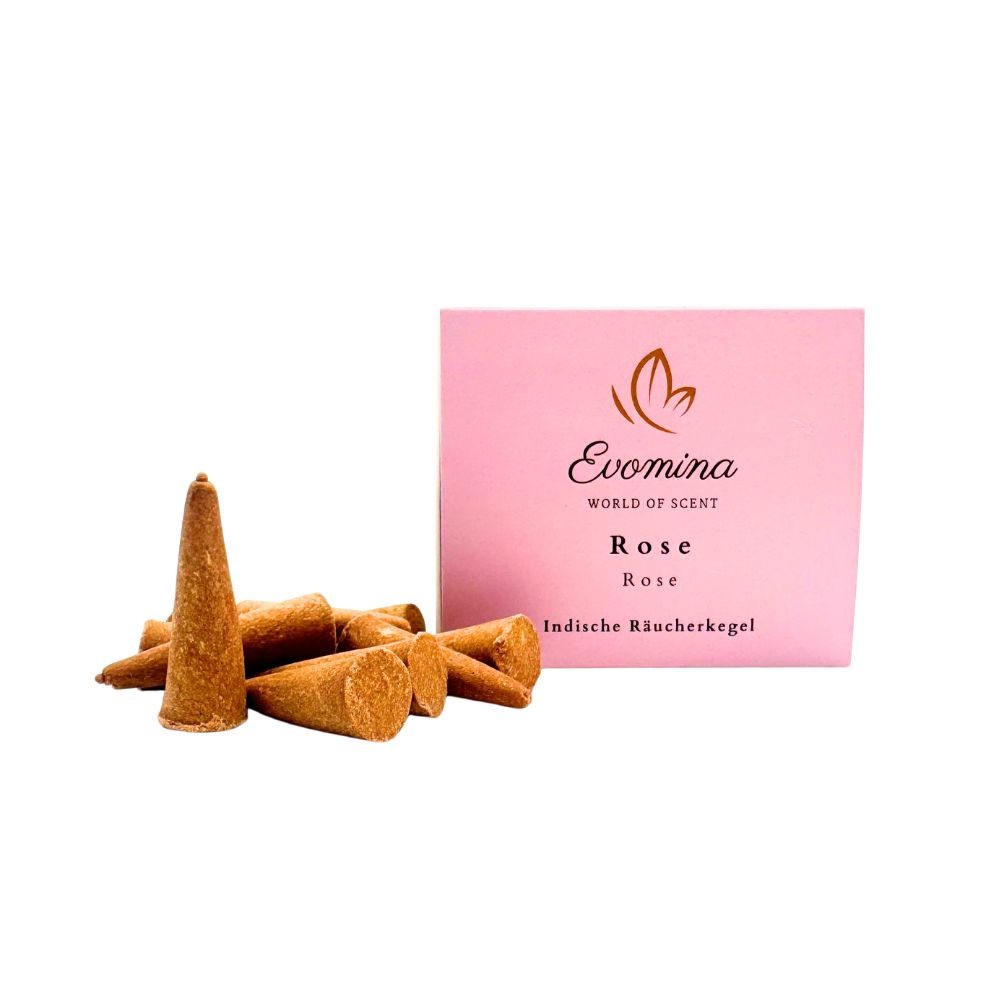 Räucherkegel Rose – 100% natürlich, Masala | Evomina