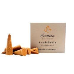 Räucherkegel Sandelholz – natürlich, Masala-Art | Evomina